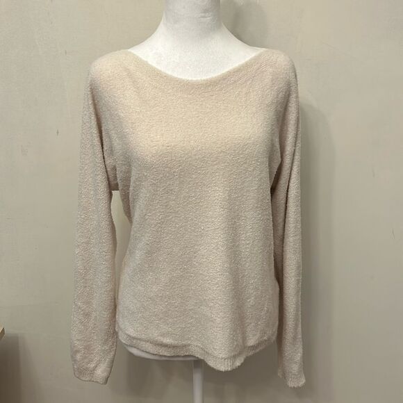 Rachel Zoe cream long sleeve cozy sweater Size L New - Picture 1 of 9